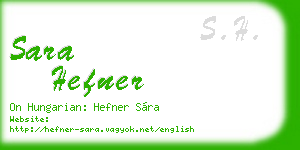 sara hefner business card